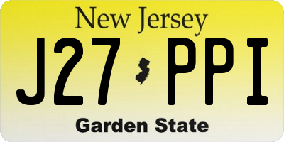 NJ license plate J27PPI