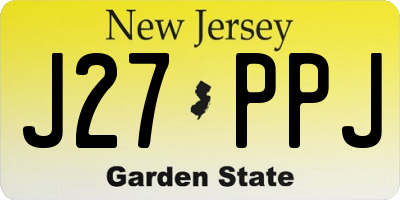 NJ license plate J27PPJ