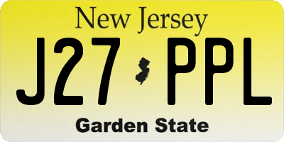 NJ license plate J27PPL