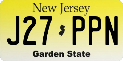 NJ license plate J27PPN