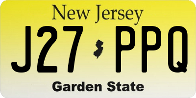 NJ license plate J27PPQ