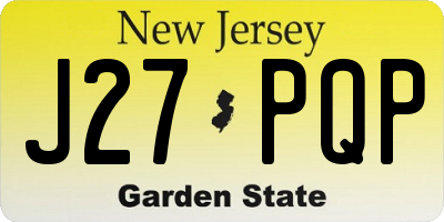 NJ license plate J27PQP