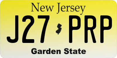 NJ license plate J27PRP