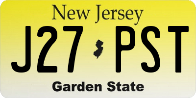 NJ license plate J27PST