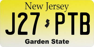 NJ license plate J27PTB