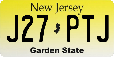 NJ license plate J27PTJ