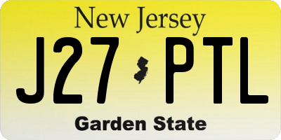 NJ license plate J27PTL
