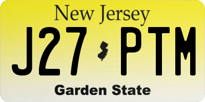 NJ license plate J27PTM