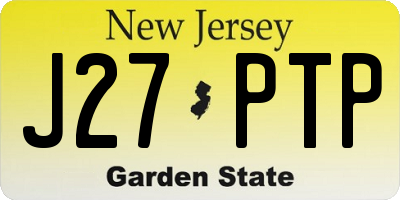 NJ license plate J27PTP