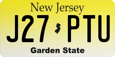 NJ license plate J27PTU