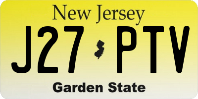 NJ license plate J27PTV