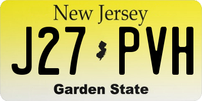 NJ license plate J27PVH