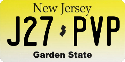 NJ license plate J27PVP