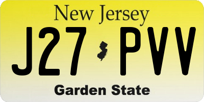 NJ license plate J27PVV