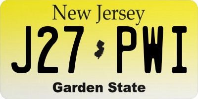 NJ license plate J27PWI