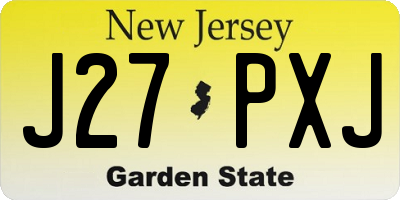 NJ license plate J27PXJ