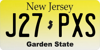 NJ license plate J27PXS