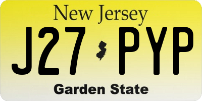 NJ license plate J27PYP