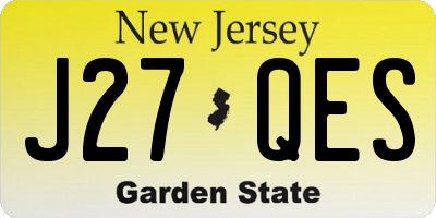 NJ license plate J27QES