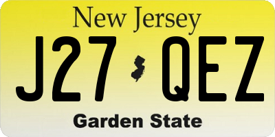 NJ license plate J27QEZ