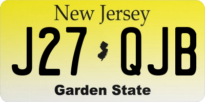 NJ license plate J27QJB