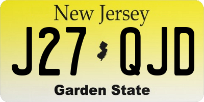 NJ license plate J27QJD