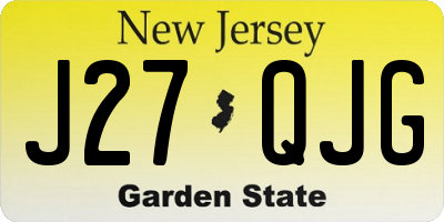 NJ license plate J27QJG