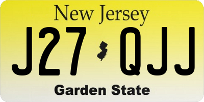 NJ license plate J27QJJ