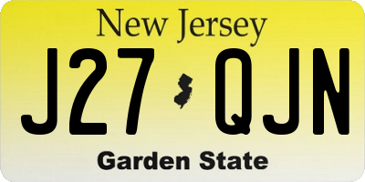 NJ license plate J27QJN