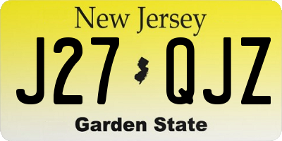 NJ license plate J27QJZ
