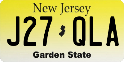 NJ license plate J27QLA