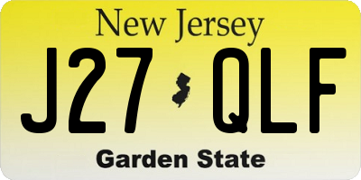 NJ license plate J27QLF