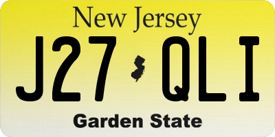 NJ license plate J27QLI