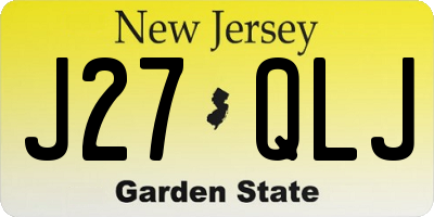 NJ license plate J27QLJ