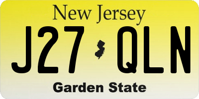 NJ license plate J27QLN