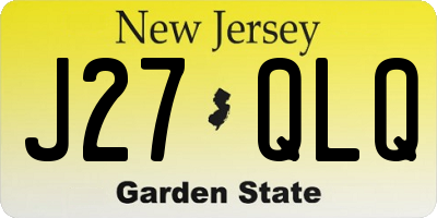NJ license plate J27QLQ