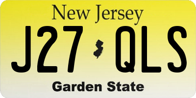 NJ license plate J27QLS
