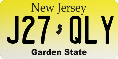 NJ license plate J27QLY