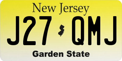 NJ license plate J27QMJ