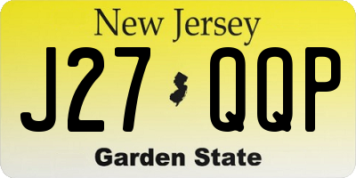 NJ license plate J27QQP