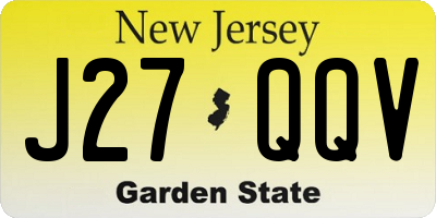 NJ license plate J27QQV