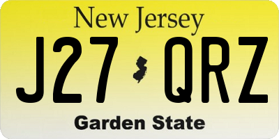 NJ license plate J27QRZ