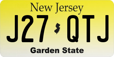 NJ license plate J27QTJ