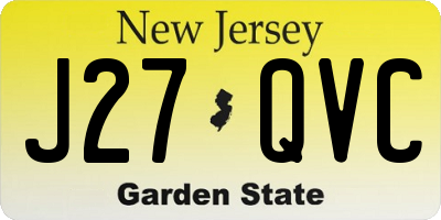 NJ license plate J27QVC