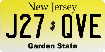 NJ license plate J27QVE