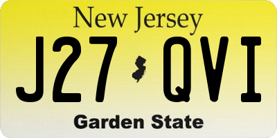 NJ license plate J27QVI