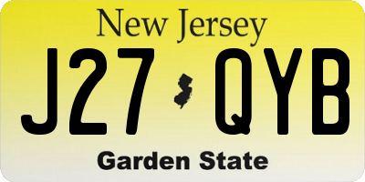 NJ license plate J27QYB