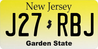 NJ license plate J27RBJ