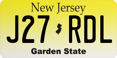 NJ license plate J27RDL