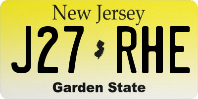 NJ license plate J27RHE